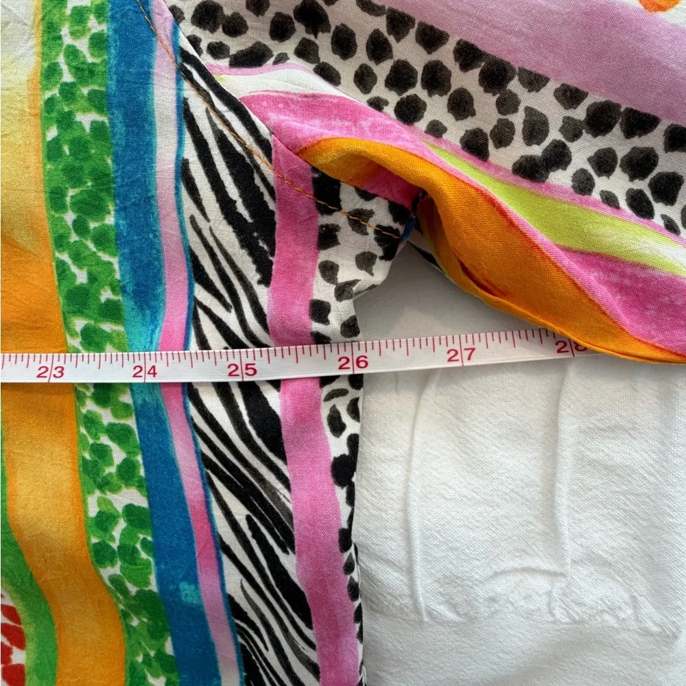 RARE Jams World Hawaiian Aloha Men's Shirt, XL “Wild” Animal Print Stripes. EUC - Picture 8 of 8